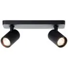 Brilliant Marty Plafonnier Aluminium Sablonneux Noir 10W 700lm - 830 Blanc Chaud | Incl. 2x GU10