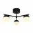 Nordlux Contina Plafondlamp Metaal Zwart | Geschikt voor 3x G9